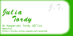 julia tordy business card